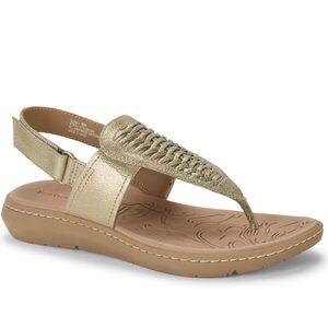 NWT Baretraps Quincy Comfort Gold Summer Sandals Velcro Strap Women’s Size 11